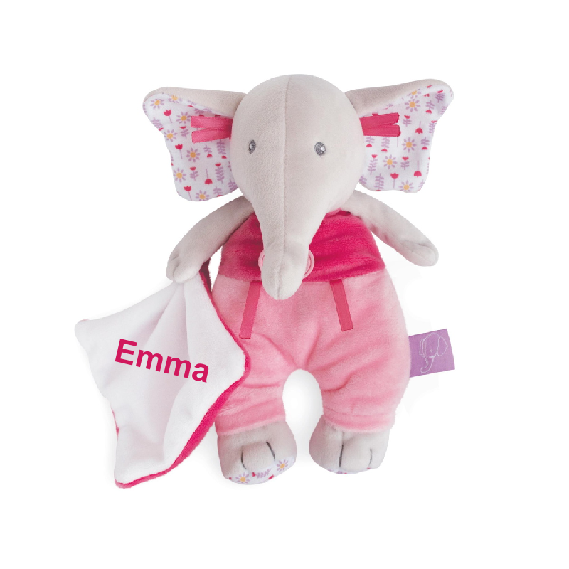  - edgar et eglantine - plush with pink elephant 23 cm 